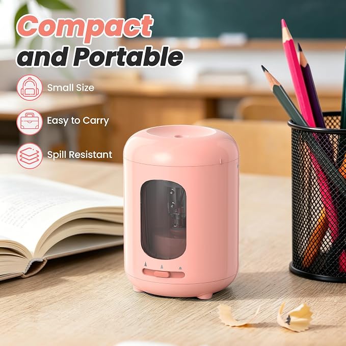 deli Electric Pencil Sharpener, 3 Sharpness Modes, Battery Operated - Image 6