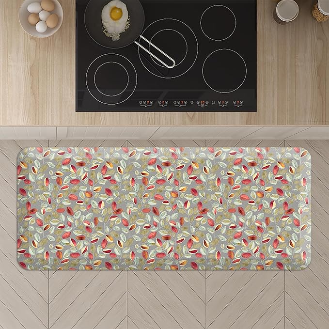 GelPro Anti-Fatigue Designer Comfort Kitchen Floor Mat Orchard Sultry Grey 20x48-DeskLoop Office