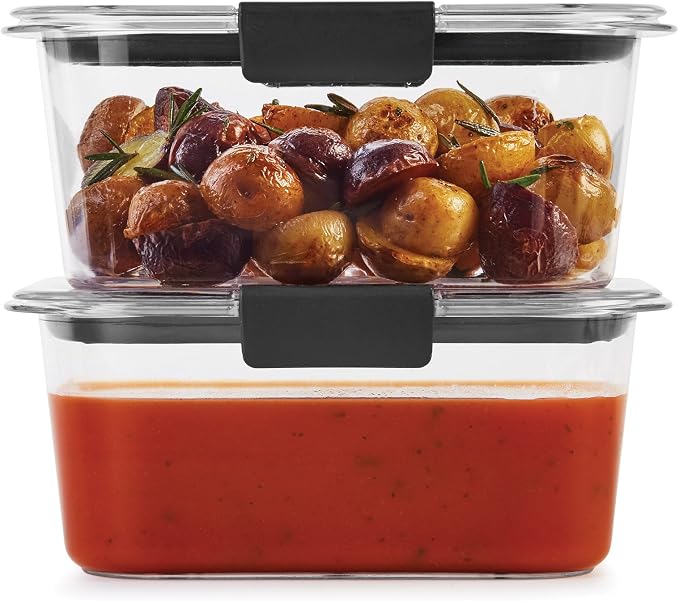 Rubbermaid Brilliance BPA-Free Food Storage Containers, Medium Deep, 4.7 Cup - Image 4