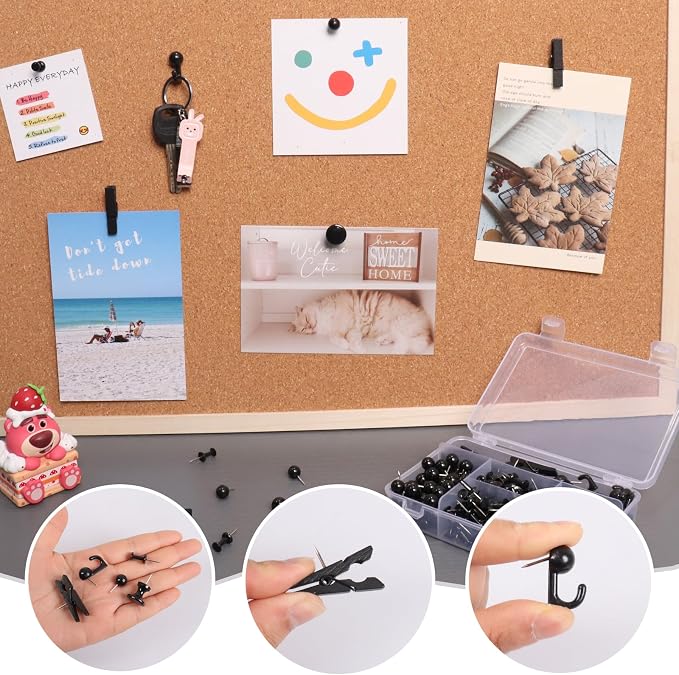 Push Pins Set, 5 Types Pushpins Thumbtacks - Image 5