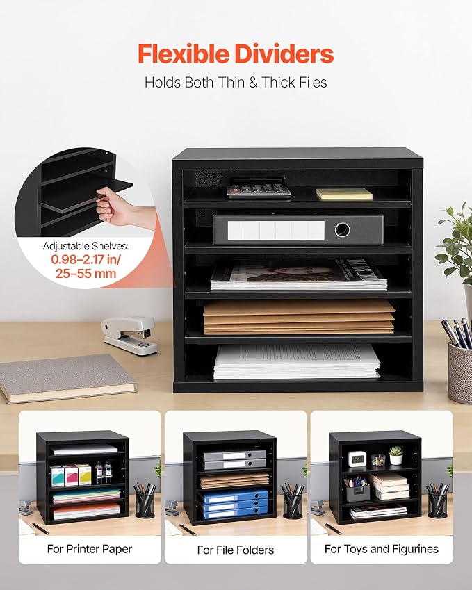 VEVOR Literature Organizer, 5 Compartments Office Mailbox - Image 5