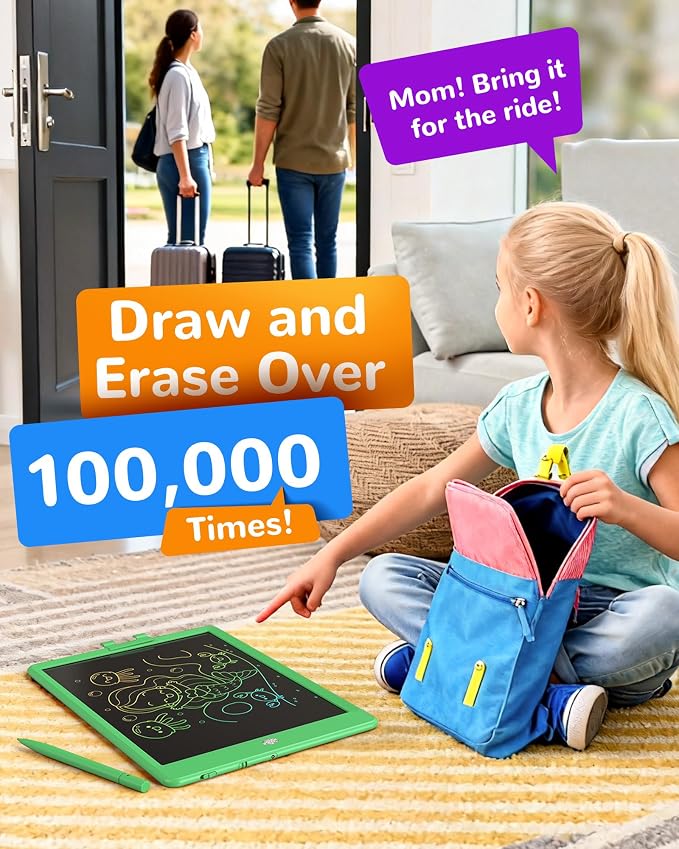 KOKODI LCD Writing Tablet, 10 Inch Colorful Toddler Doodle Board Drawing Tablet - Image 5