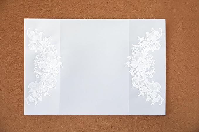 ponatia 50PCS White Foil Wedding Vellum Jackets - Image 8