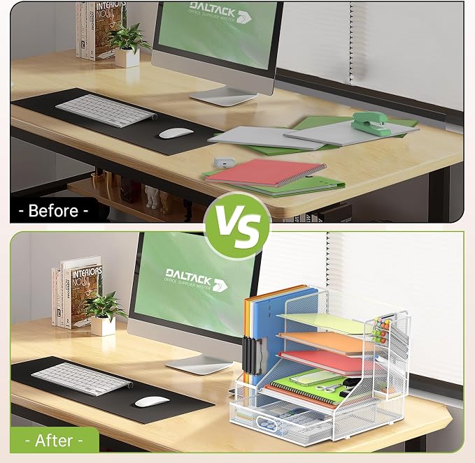 DALTACK Mesh Desk Organizer, 5-Tier Paper Letter Tray - Image 7