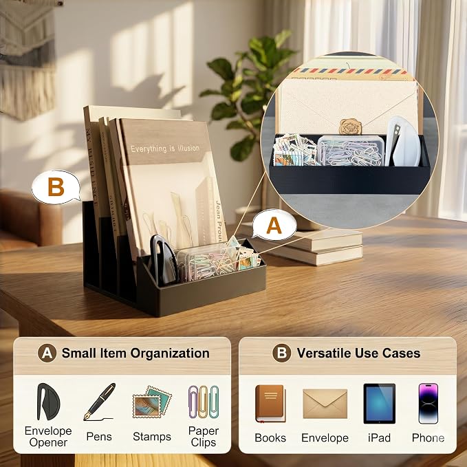 2 Pack 3-Slot Mail Organizer for Desk - Image 5