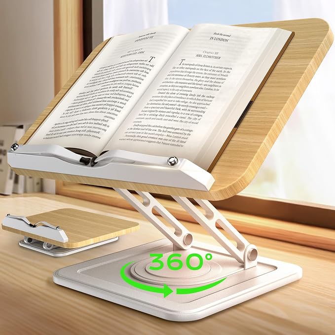 Book Stand for Reading, Adjustable Book Holder by LOXP