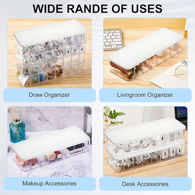 Tatuo 1 Pcs Cord Organizer for Drawer Desktop, Cable Organizer Box - Image 7