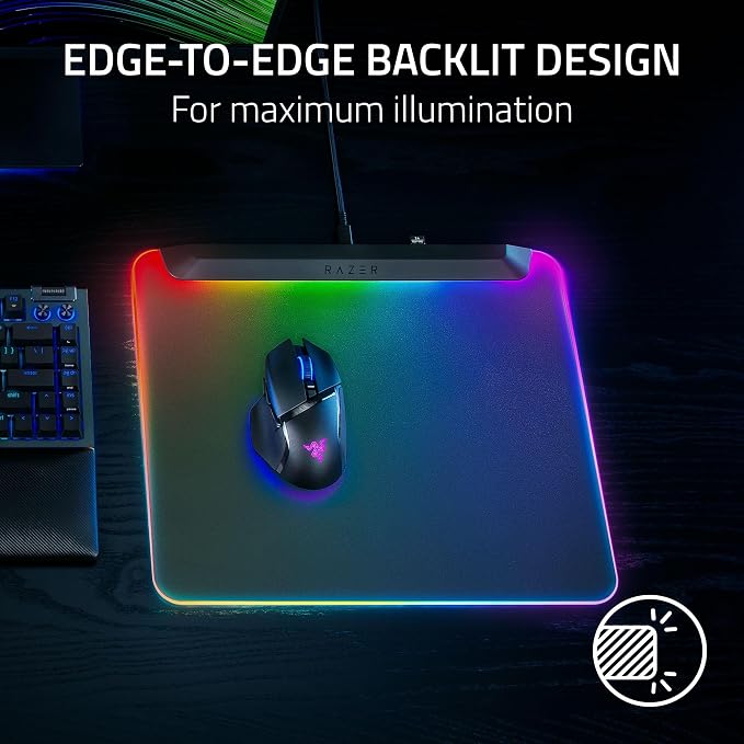 Razer Firefly V2 Pro Fully Illuminated RGB Gaming Mouse Mat: Backlit Design - Image 2