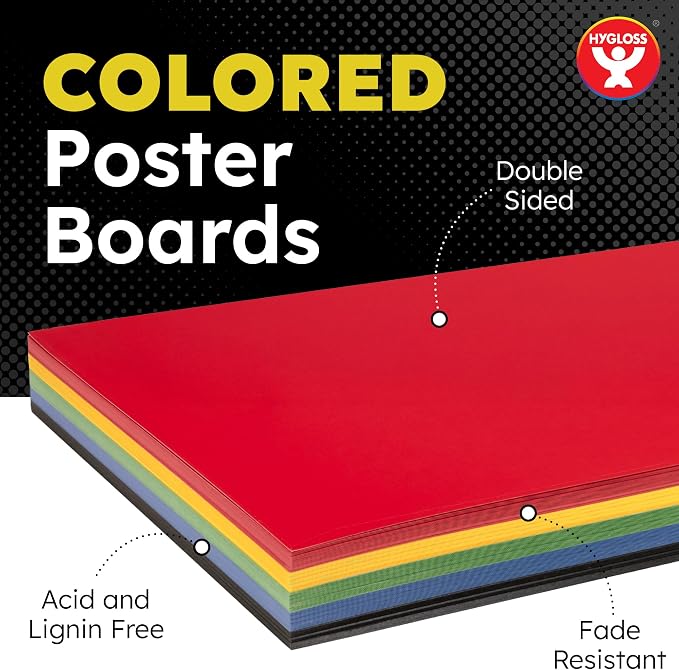 Hygloss Medium Colored Poster Board 11x14 - Image 2