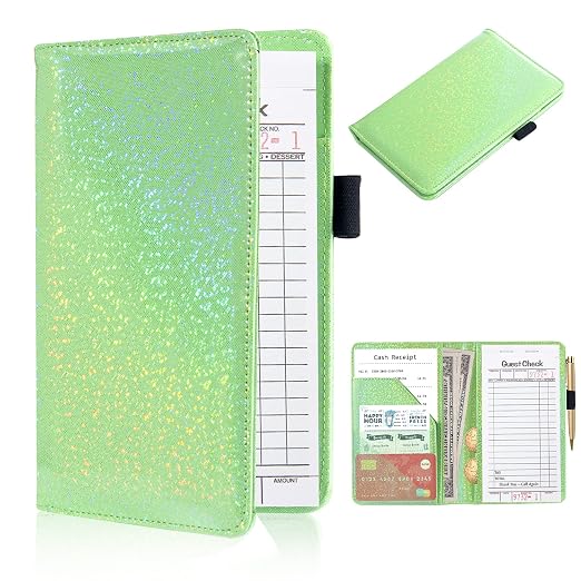 ACdream Server Books for Waitress, Guest Book Note Pad, Cute Pocket Leather by ACdream