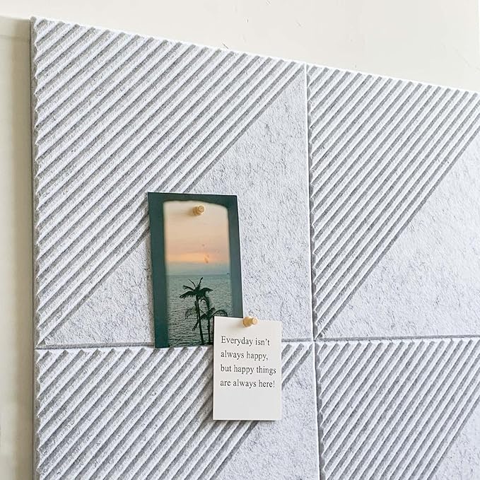 Large Cork Board for Walls 48"x 36", 12 Pack Felt Wall Tiles with Safe Removable Adhesive Tabs, Cork Board for Office,Pinboard Bulletin Board - Light Gray-DeskLoop Office