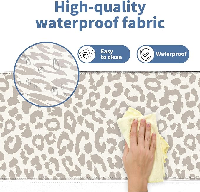 Leopard Print Mouse Pad Large Desk Mat Extended Keyboard Mouse Pad Cute XL - Image 3