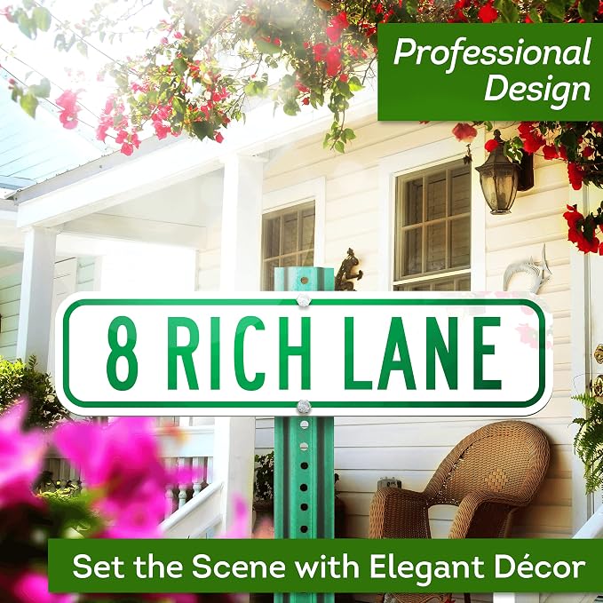 Custom Street Sign, Address Sign, 8 Colors, Reflective Option, Mounting Options - Image 2