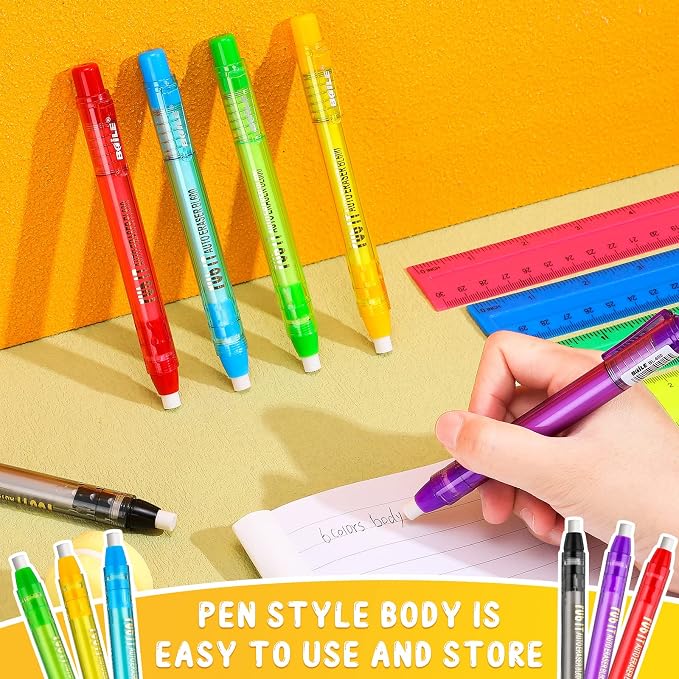 Crtiin 30 Pcs Retractable Erasers Pen Mechanical Eraser Pen - Image 4
