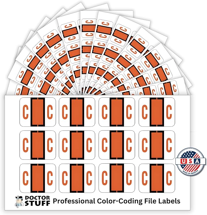Doctor Stuff - File Folder Labels, Alphabet Letter C Stickers, Compatible - - Image 2