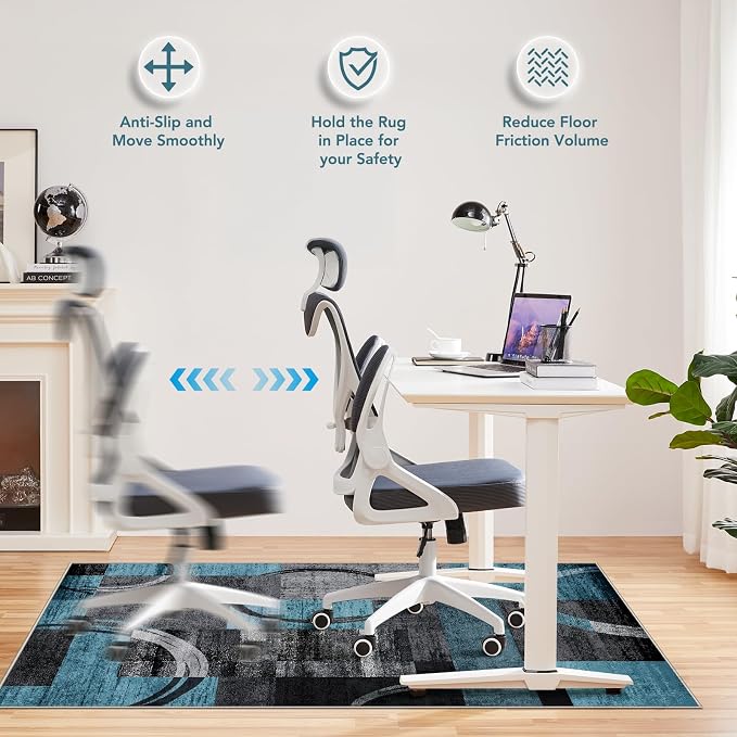 Office Chair Mat for Hardwood Floor&Tile Floor, Under Desk Rug for Rolling - Image 5