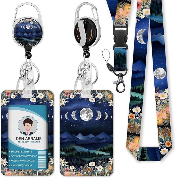 Piefly Lanyards for Id Badges, Badge Holder by Piefly