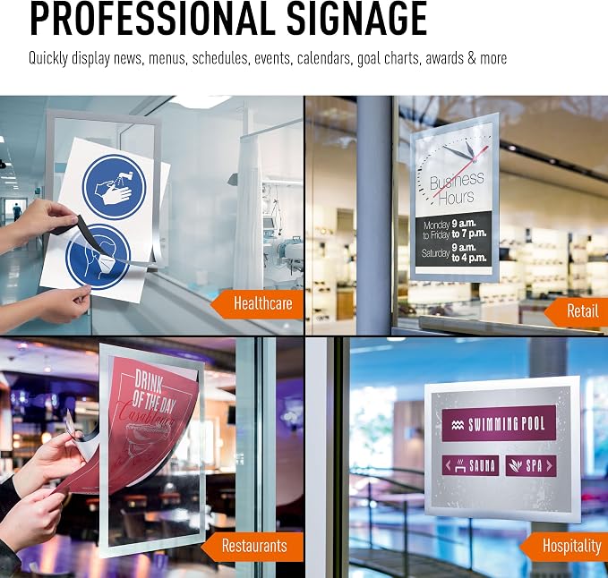 Durable Duraframe Self-Adhesive Sign Holder - Image 6