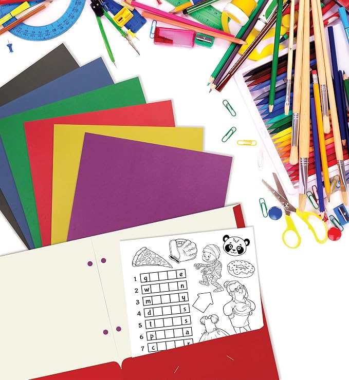 Better Office Products 2 Pocket Paper Folders, Letter Size Paper Portfolios - Image 2