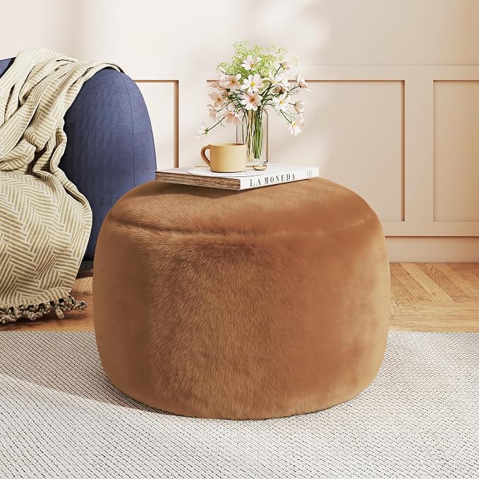 Gericco Round Stuffed Pouf Ottoman by Gericco