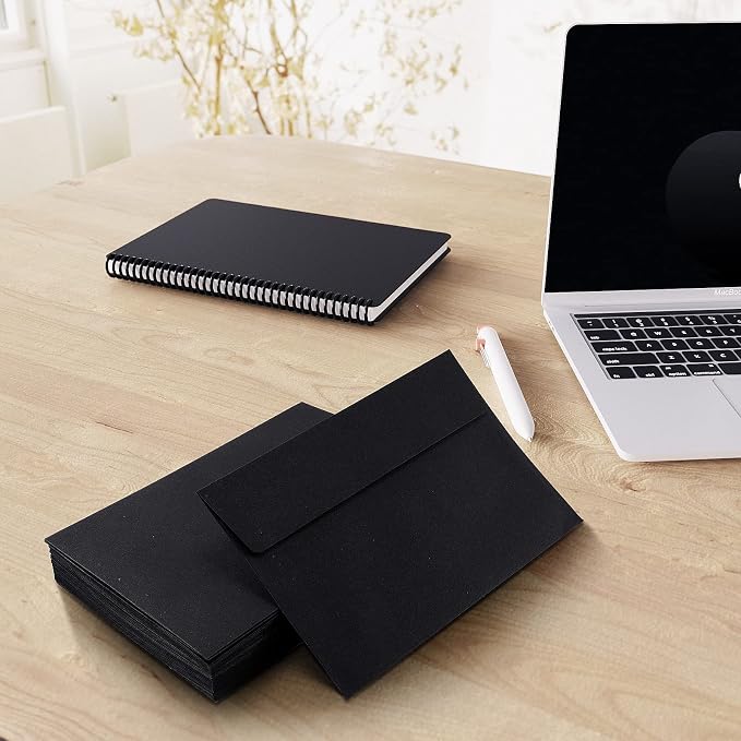 100Qty#10 Black Business envelopes 4.125x9.5In- windowless design 120GSM paper - Image 6