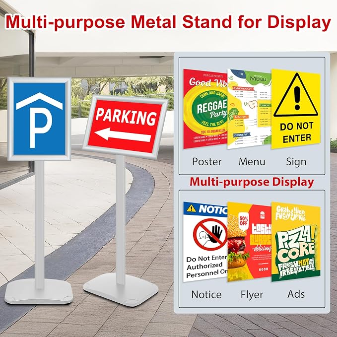 VAIIGO 3 Pack Heavy Duty Standing Sign Holder 8.5x11 Inch - Image 7
