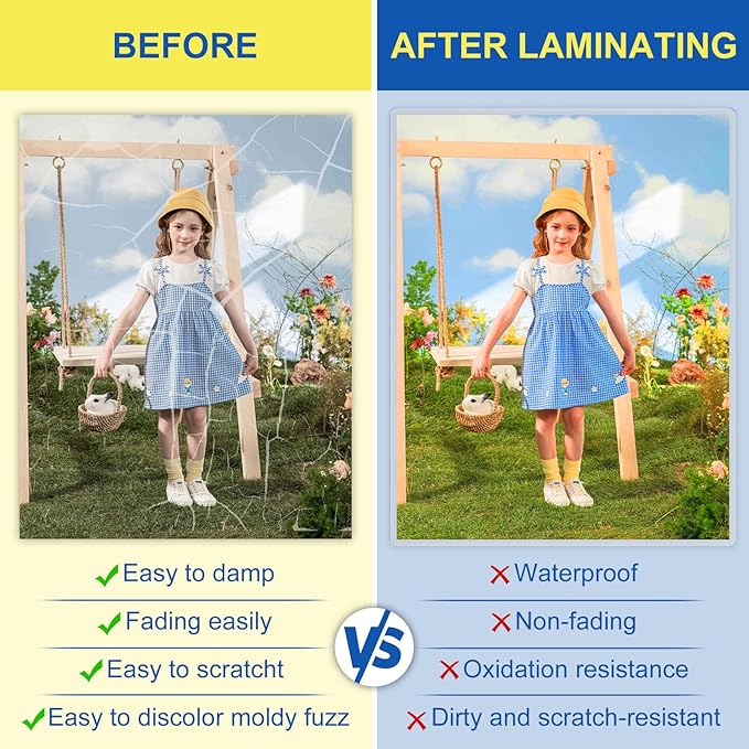 300 Pack Laminating Sheets, 3 Mil, 9 x 11.5 Inches Thermal Laminating Pouches Lamination Sheet Paper for Laminator, Clear, Letter Size, Office and School Supplies-DeskLoop Office