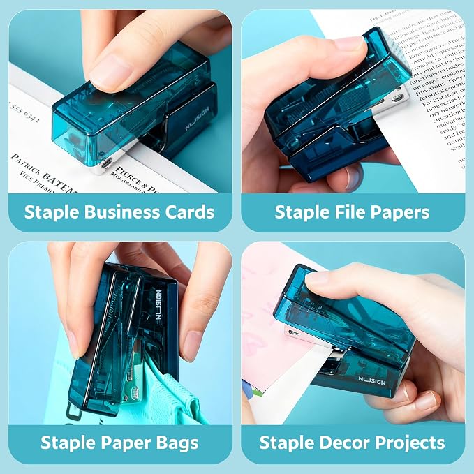 NUSIGN Mini Stapler with 830 Staples, Small Cute Desk Staplers, 25 Sheet - Image 5