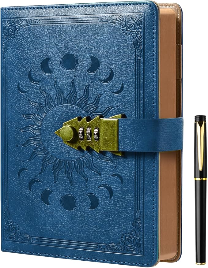 ZXHQ Lockable Diary for Women & Men, Secret Diary for Girls, Refillable Leather by ZXHQ