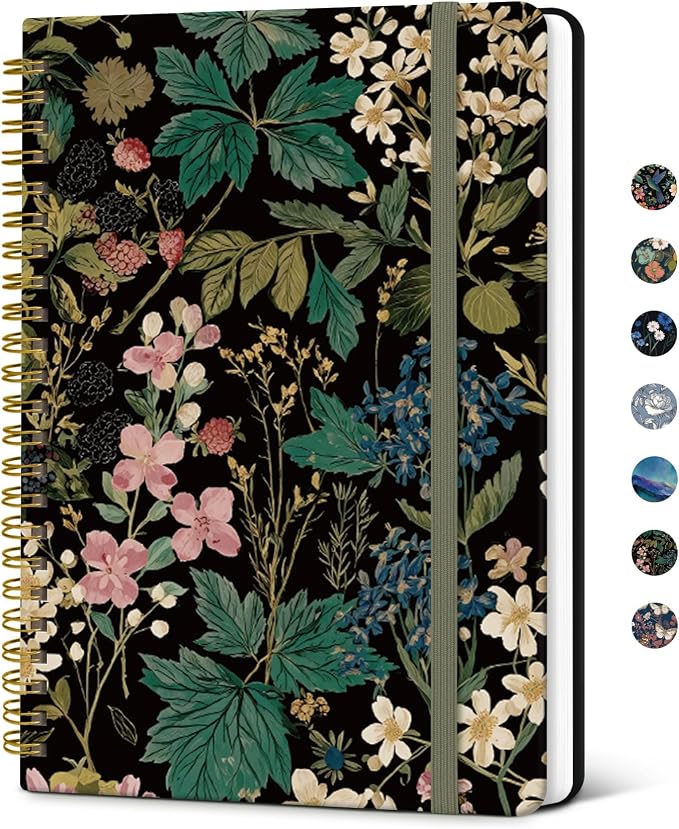 Taja Lined Spiral Journal Notebook by Taja