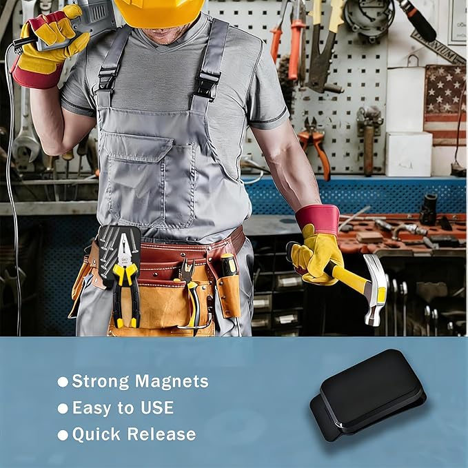 Magnetic Tool Holder Super Strong Tool Holster, Magnet Belt Clip Neodymium - Image 5