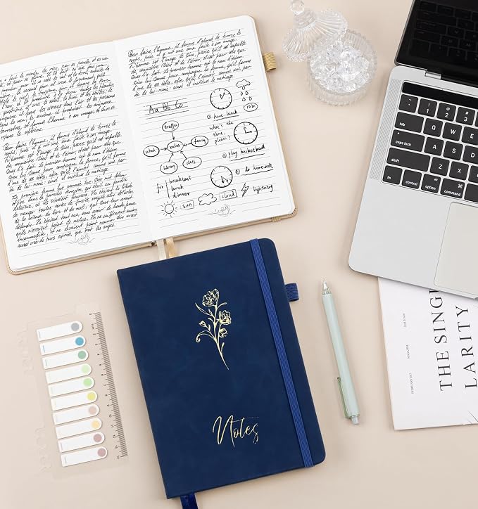 Lined Journal Notebook for Women Men, A5 Hardcover Leather Journals for Writing - Image 6