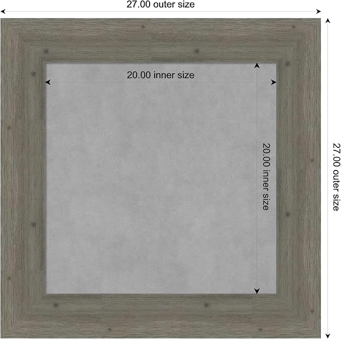 Amanti Art Grey Framed Magnetic Board 27x27 Medium Vision Board - Image 3