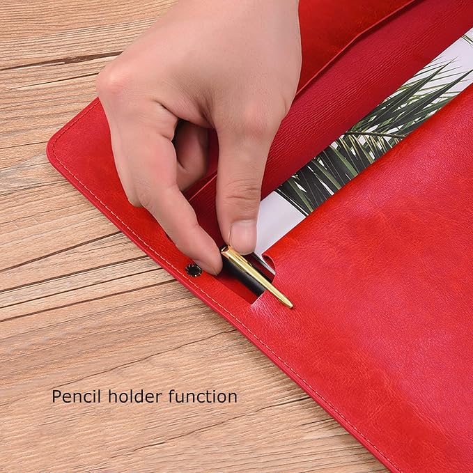 PU Leather A4 File Folder Document Holder Envelope Folder Case - Image 4