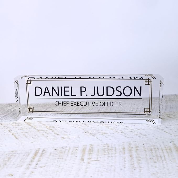Custom Acrylic Name Plate Personalize Desk Plaque - Image 3