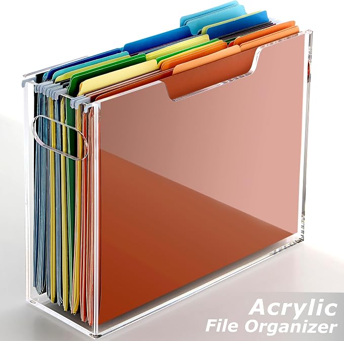 Acrylic File Folder Organizer, Desktop File Holder - Image 4