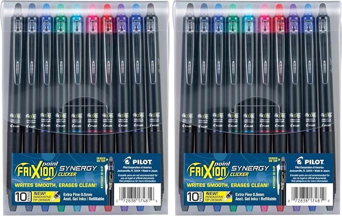 PILOT FriXion Synergy Clicker Erasable, Refillable & Retractable Gel Ink Pens by PilotCorporationofAmerica