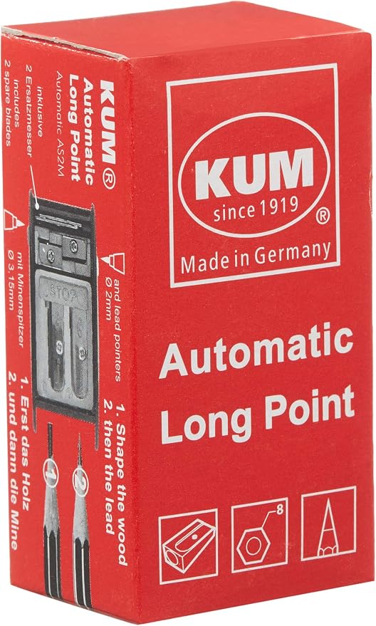 Kum AS2, Two Hole Automatic Long Point Pencil Sharpener, Mfg Part Number 1053021 - Image 3