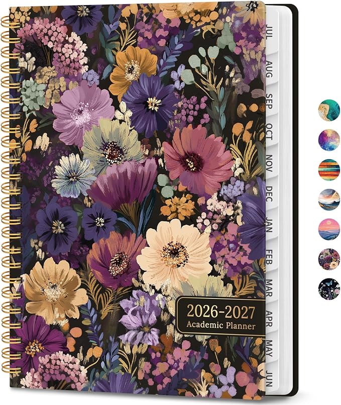 Academic Planner 2026-2027, Weekly and Monthly Calendar Book, July 2026 – June by JEJEGO