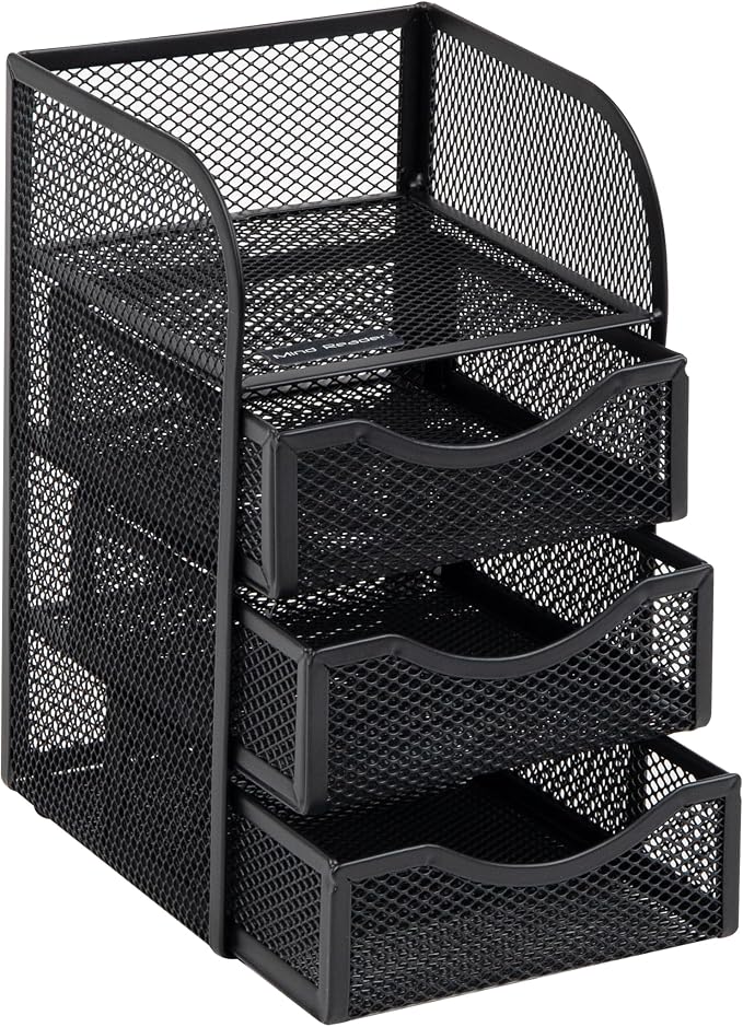 Mind Reader Desktop Accessory Storage, Paper Binder Clip Basket, Metal Mesh - Image 7
