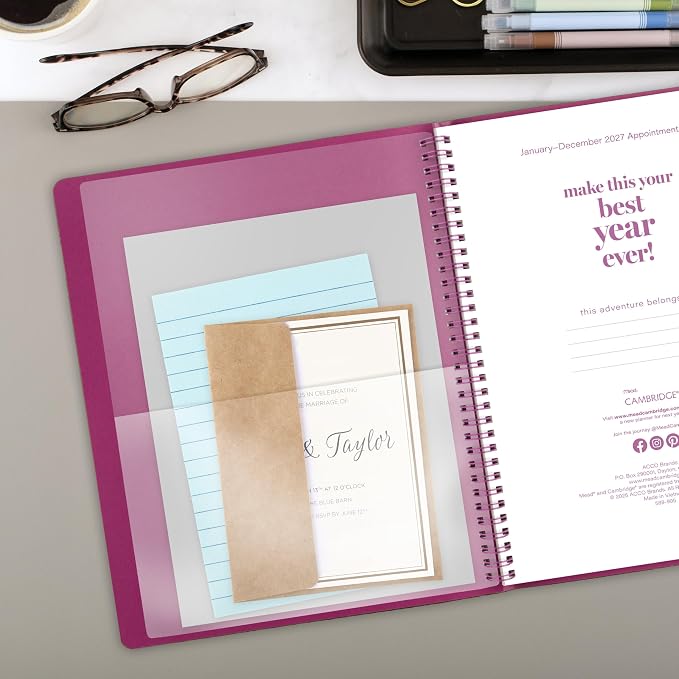 Mead Cambridge 2027 Appointment Book Planner, Weekly & Monthly, 8.5" x 11" - Image 5