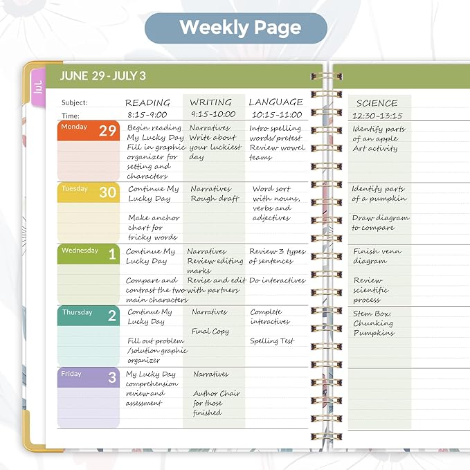 SKYDUE Teacher Planner 2026-2027 Academic Year, 8.5" x 11" Deluxe Teacher - Image 5