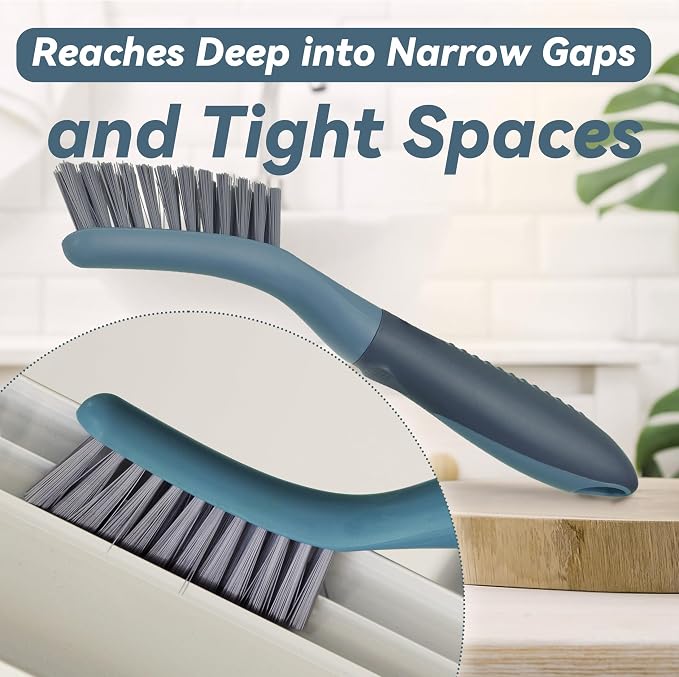 2 Packs Small Brushes for Cleaning, Stiff Bristle Grout Scrub Brushes for - Image 6