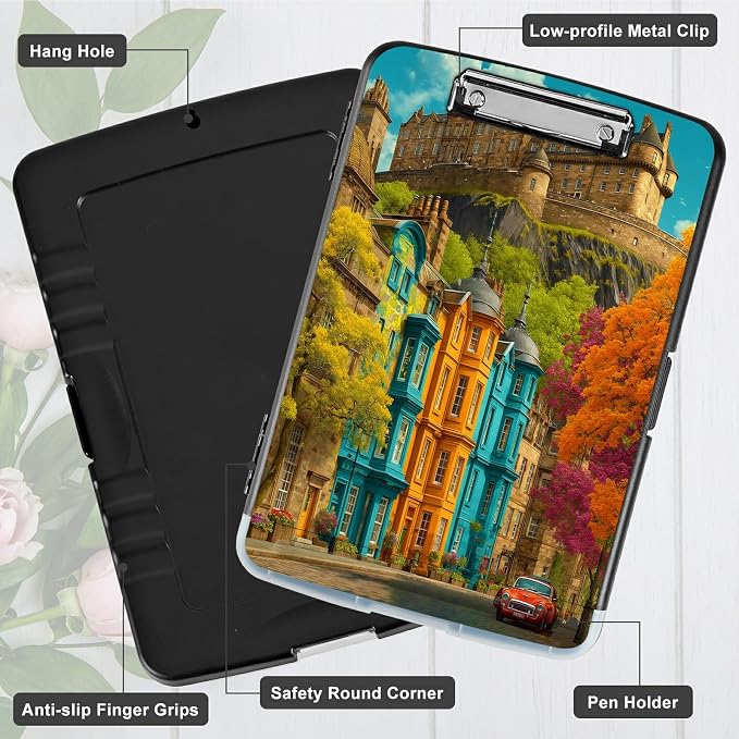 A4 Clipboard with Storage Pen Holder, Clipboards Organizer Nursing Clipboard - Image 5