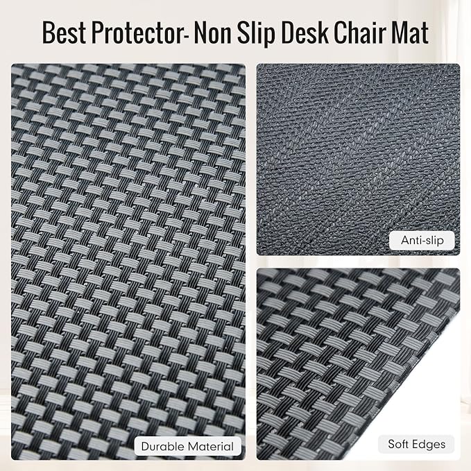 Office Chair Mat for Hard Floors, Heavy Duty Floor Protector Rolling Chairs for - Image 3