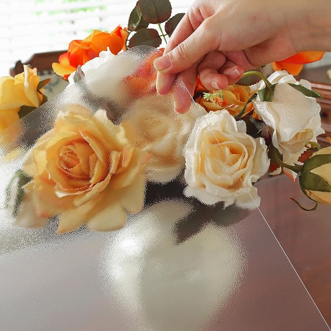 OstepDecor 40 x 66 Inch Frosted Table Cover Protector, 2mm Thick Clear Plastic - Image 8