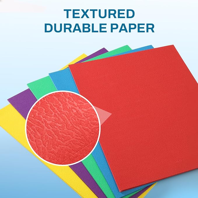 SUNEE Folders with Pockets, 2 Pocket Folders Fit Letter Size Paper, Paper File - Image 3