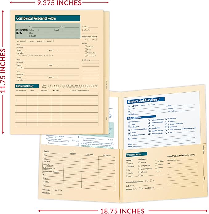 ComplyRight Confidential Personnel Folder, Document Filing Folder - Image 2