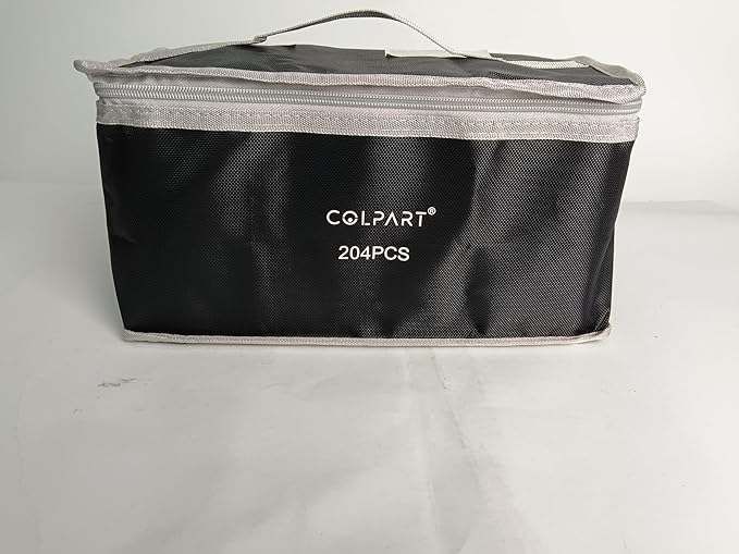 204 Colors Alcohol Markers Set Dual Tip Art Markers for Kids Marker Pens with Pen Holder and Carry Bag for Adult Coloring Painting Supplies Perfect for Painting, Coloring, Sketching and Drawing-DeskLoop Office