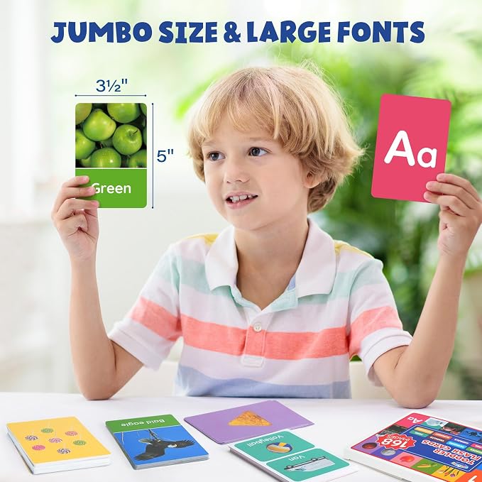 BenBen Flash Cards for Toddlers 1-3, Rip Proof & Waterproof, 84 Double-Sided - Image 6